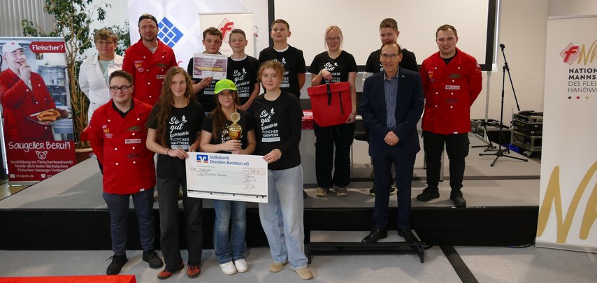 Schüler-Cup im Fleischerhandwerk auf der KarriereStart 2025 - Siegerehrung, Foto: SFIV